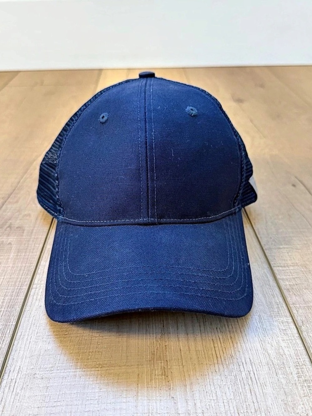 Carhartt Canvas Mesh-Back Cap Navy Mesh Trucker Hat Like New